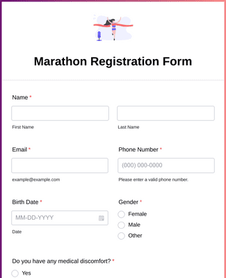 5k Race Registration Form