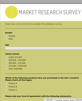 Form Templates: Market Study Survey