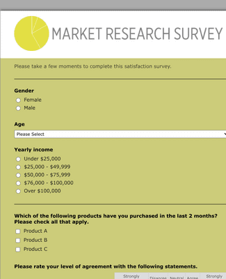 Form Templates: Market Study Survey