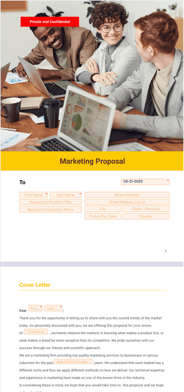 Sign Templates: Marketing Proposal