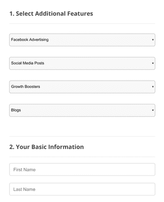 Marketing Service Order Form