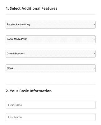 Form Templates: Marketing Service Order Form