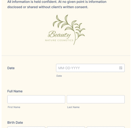 Massage Intake Form Template | Jotform