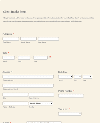 Physical Therapy Intake Form Template | Jotform