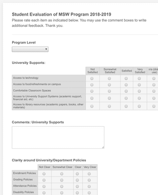 Master Program Evaluation Form