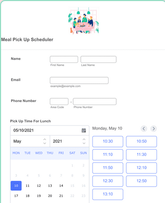 Meal Pick Up Scheduler