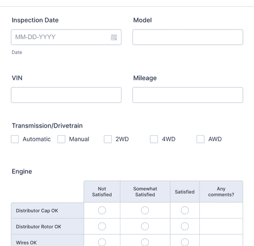 Material Inspection Checklist Form Template | Jotform