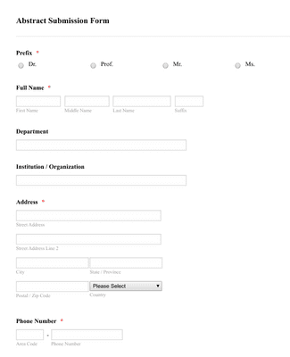 Medical Abstract Submission Form Template | Jotform
