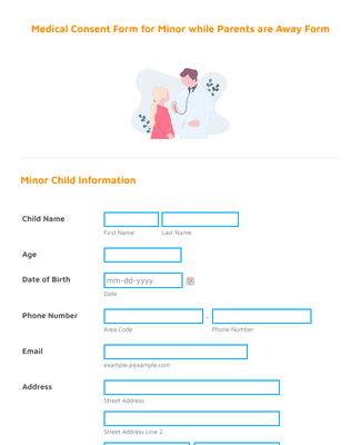 Medical Consent Form for Minor Form Template | Jotform