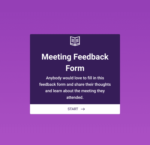 Form Templates: Meeting Feedback Form