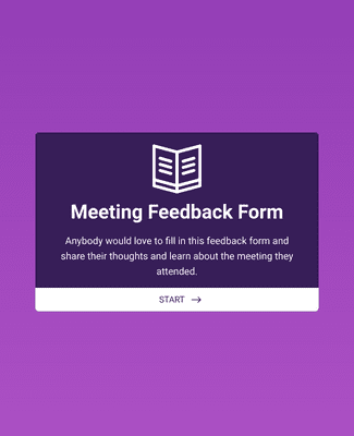 Meeting Feedback Form