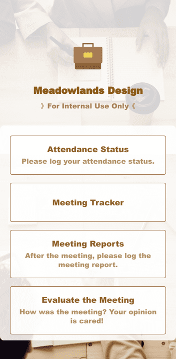 Template meeting-management-app