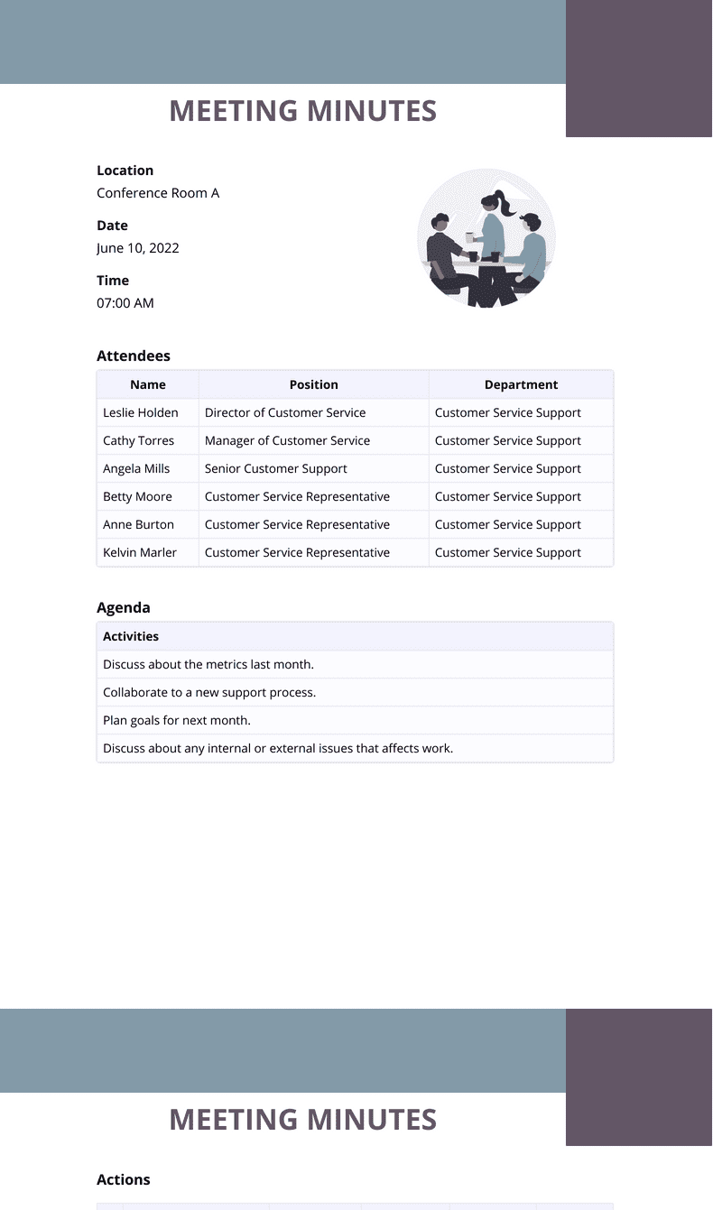 Meeting Minutes Template PDF Templates Jotform