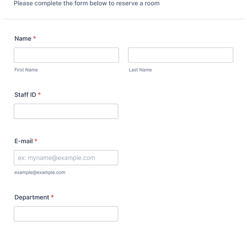 Meeting Room Reservation Form Template | Jotform