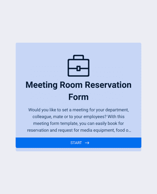 Meeting Room Reservation Form