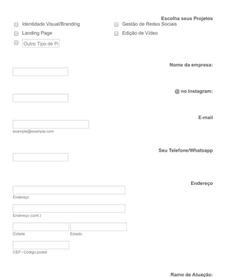 Form Templates: Melhor formulário de Briefing 