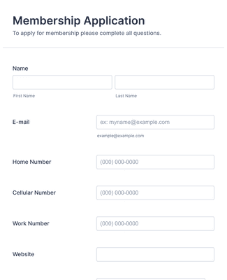 Membership Registration Form Template | JotForm