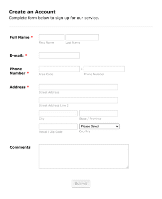 Form Templates: Membership Registration Form