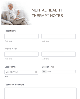 Mental Health Therapy Notes Template