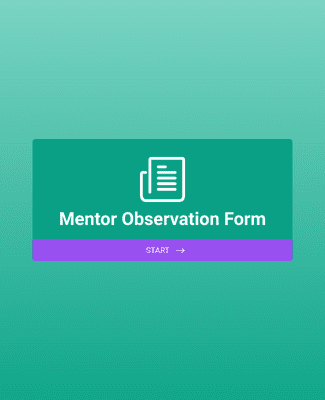 Form Templates: Mentor Observation Form