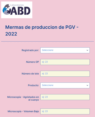 MERMAS DE PRODUCCIÓN PGV - 2022