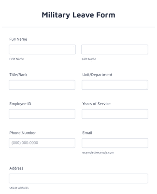 Leave Request Form Template JotForm