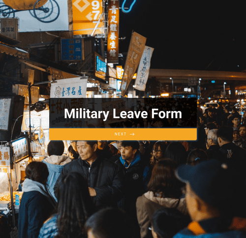 Form Templates: Military Leave Form
