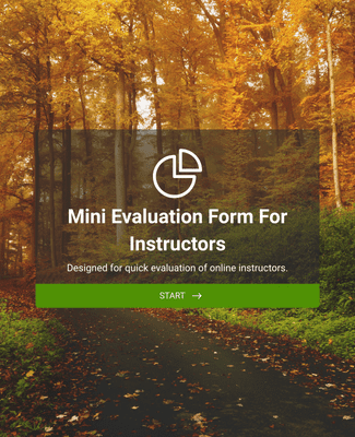 Form Templates: Mini Evaluation Form for Instructors