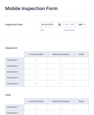 Unfired Pressure Vessel Inspection Form Template | Jotform