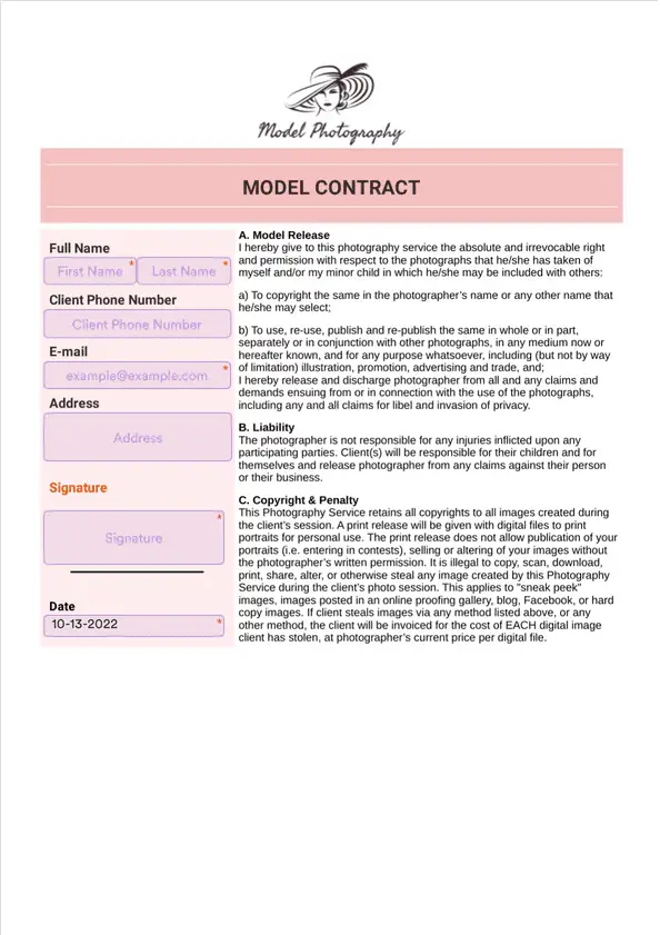 Model Contract