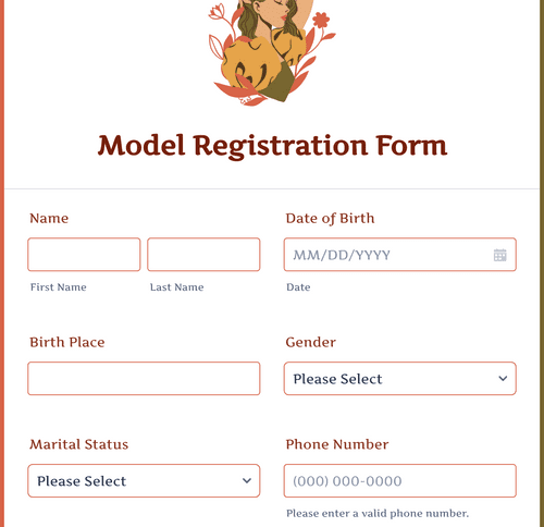 Beauty Pageant Registration Form Template | Jotform
