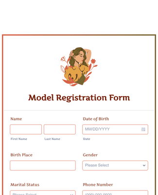 Model Registration Form
