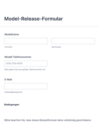 Model-Release-Formular