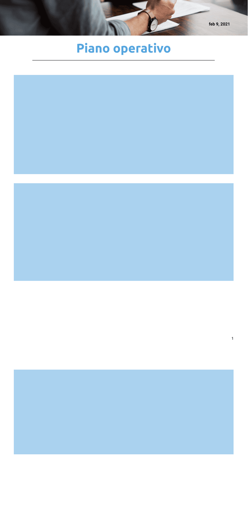 Modello di piano operativo - Template PDF | Jotform