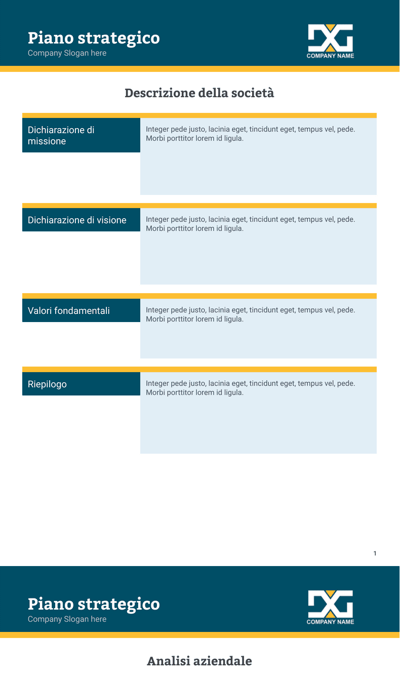 Modello Di Piano Strategico - Template PDF | Jotform