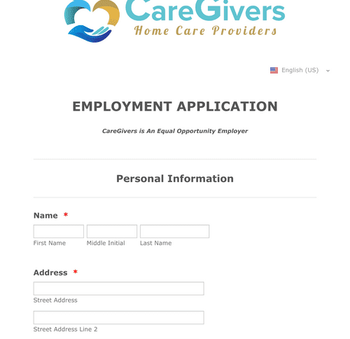 Modern Caregiver Job Application Form Template Jotform 7108