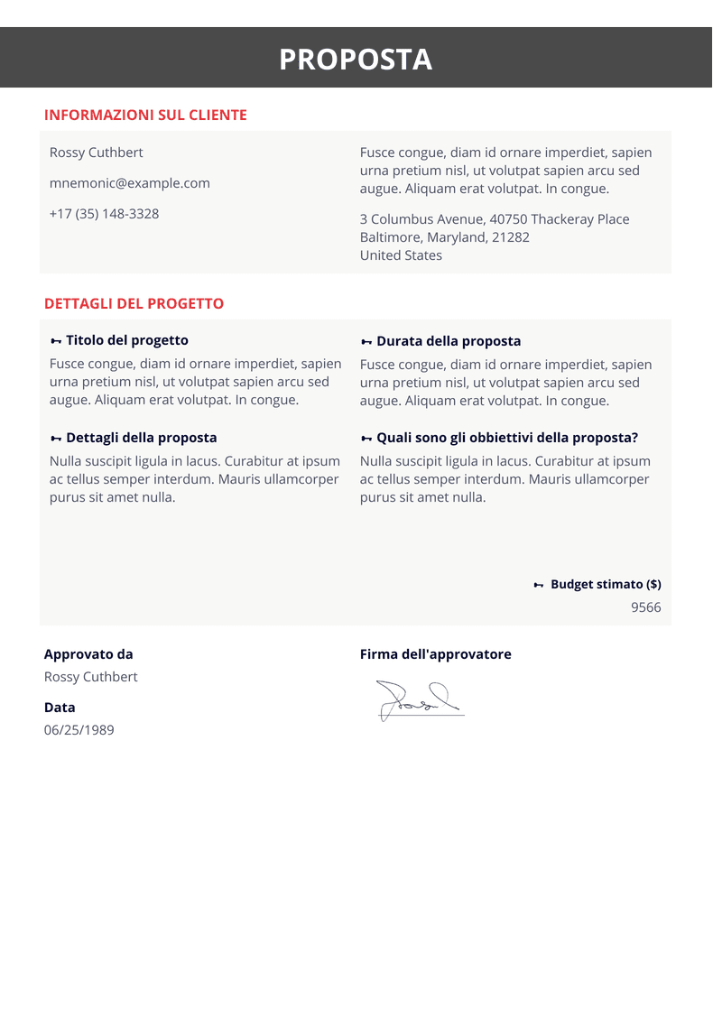 Modulo di proposta di pulizia - Template PDF | Jotform