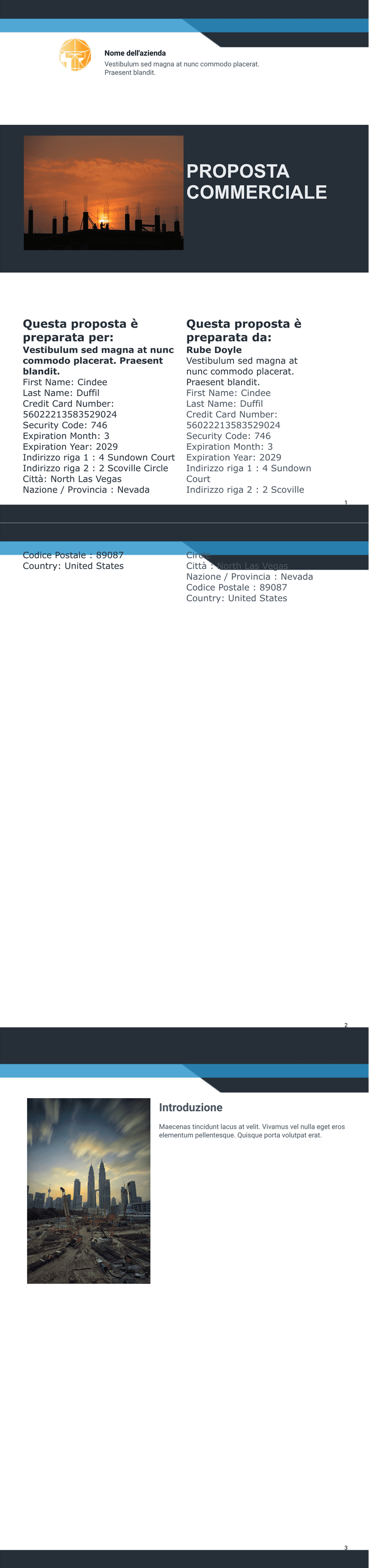 Modulo di proposta commerciale - Template PDF | Jotform