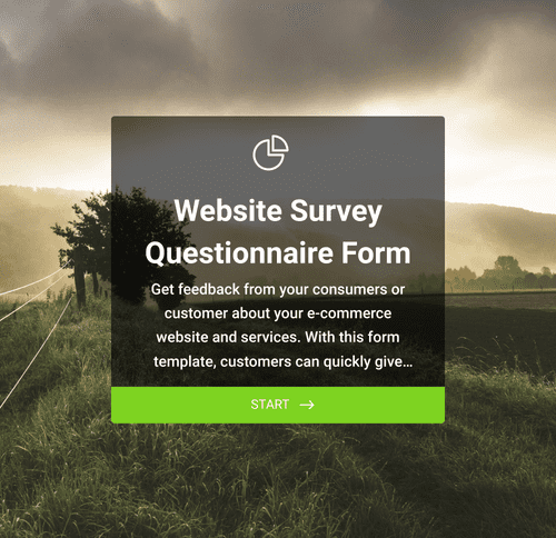 Form Templates: Modulo Questionario Sito Web