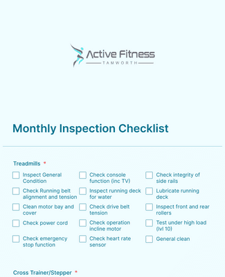 Monthly Inspection Checklist Template