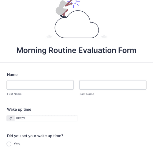 Morning Routine Evaluation Form Template | Jotform