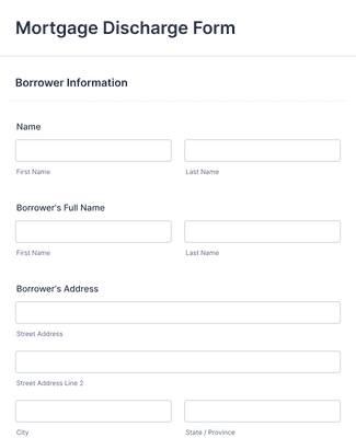 Mortgage Discharge Form Template 