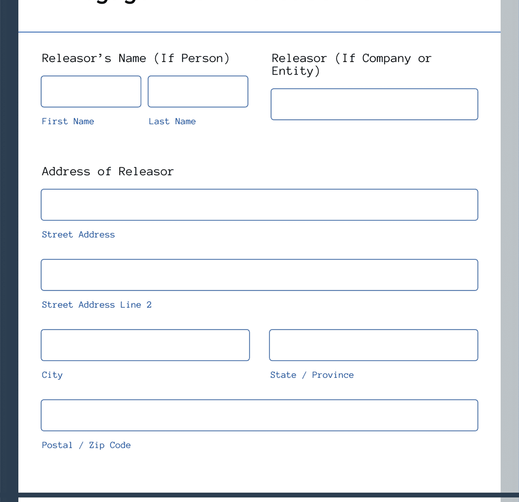 Mortgage Lien Release Form Template | Jotform