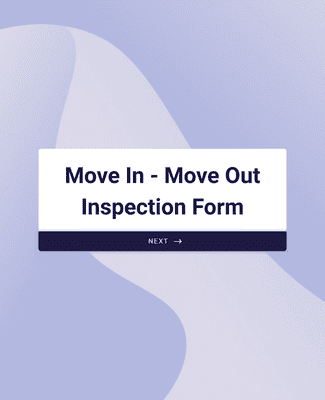 Form Templates: Move In Move Out Inspection Form