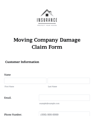Moving Company Damage Claim Form Template | Jotform