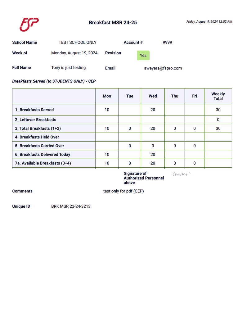 MSR 2425 PDF Templates Jotform