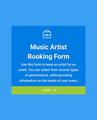 Form Templates: Music Artist Booking Form