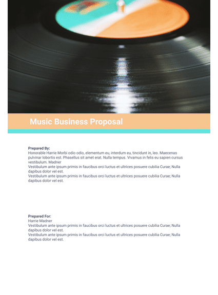 Music Business Proposal