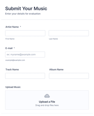 Art Submission Form Template | Jotform