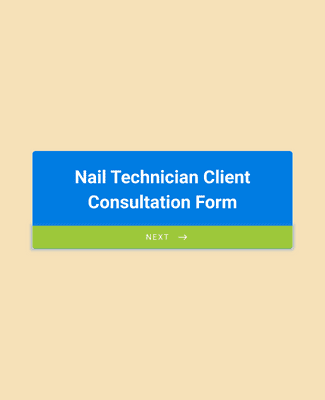 Nail Technician Client Consultation Form